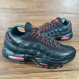Nike Air Max 95 ‘Black Infared’ Men’s Size 7 Suede Shoes Sneakers